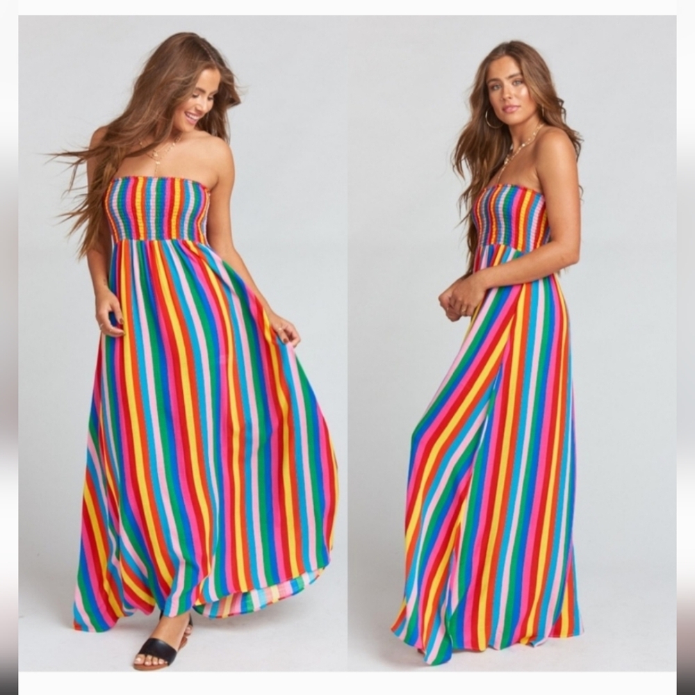 Show Me Your Mumu Rainbow Maxi Dress